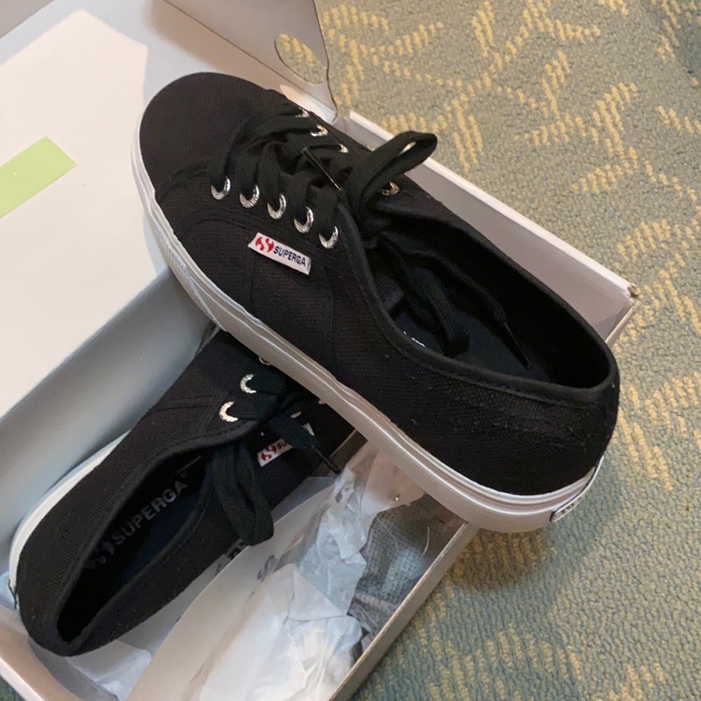 Brand new Black Superga Sneakers